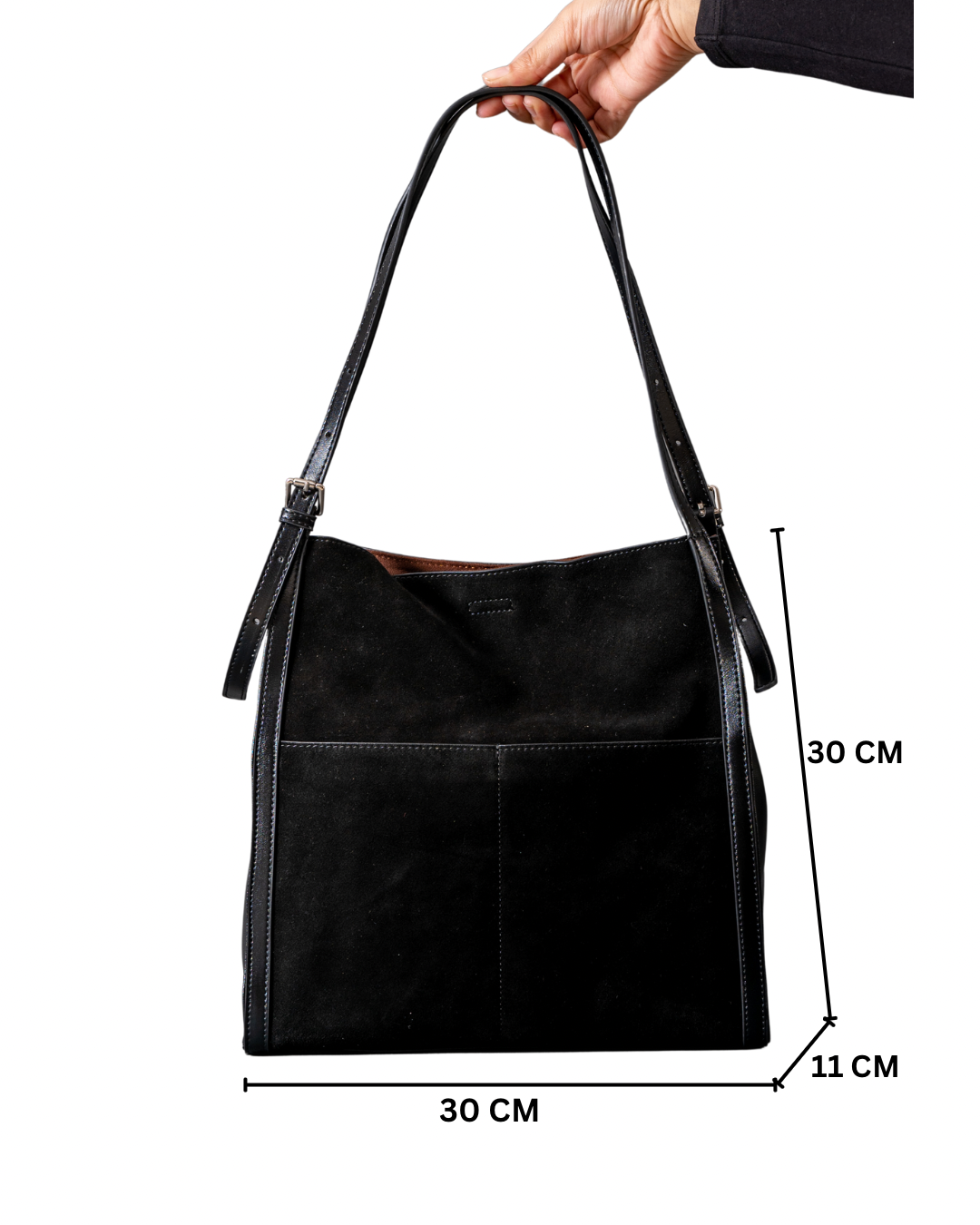 Siena - Ladies leather tote bag, col.black