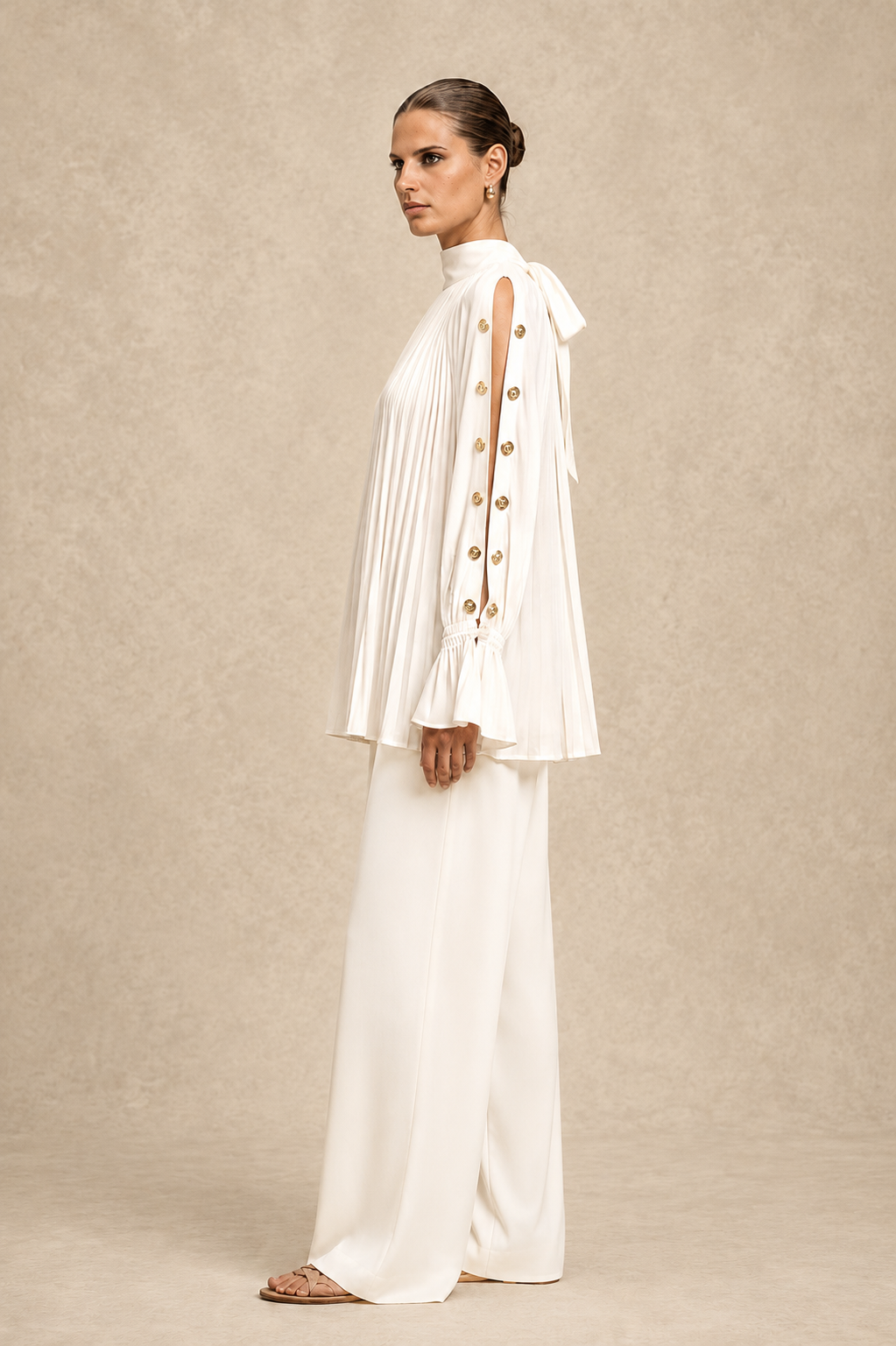 Ivory White Halter Neck Co-ord Set