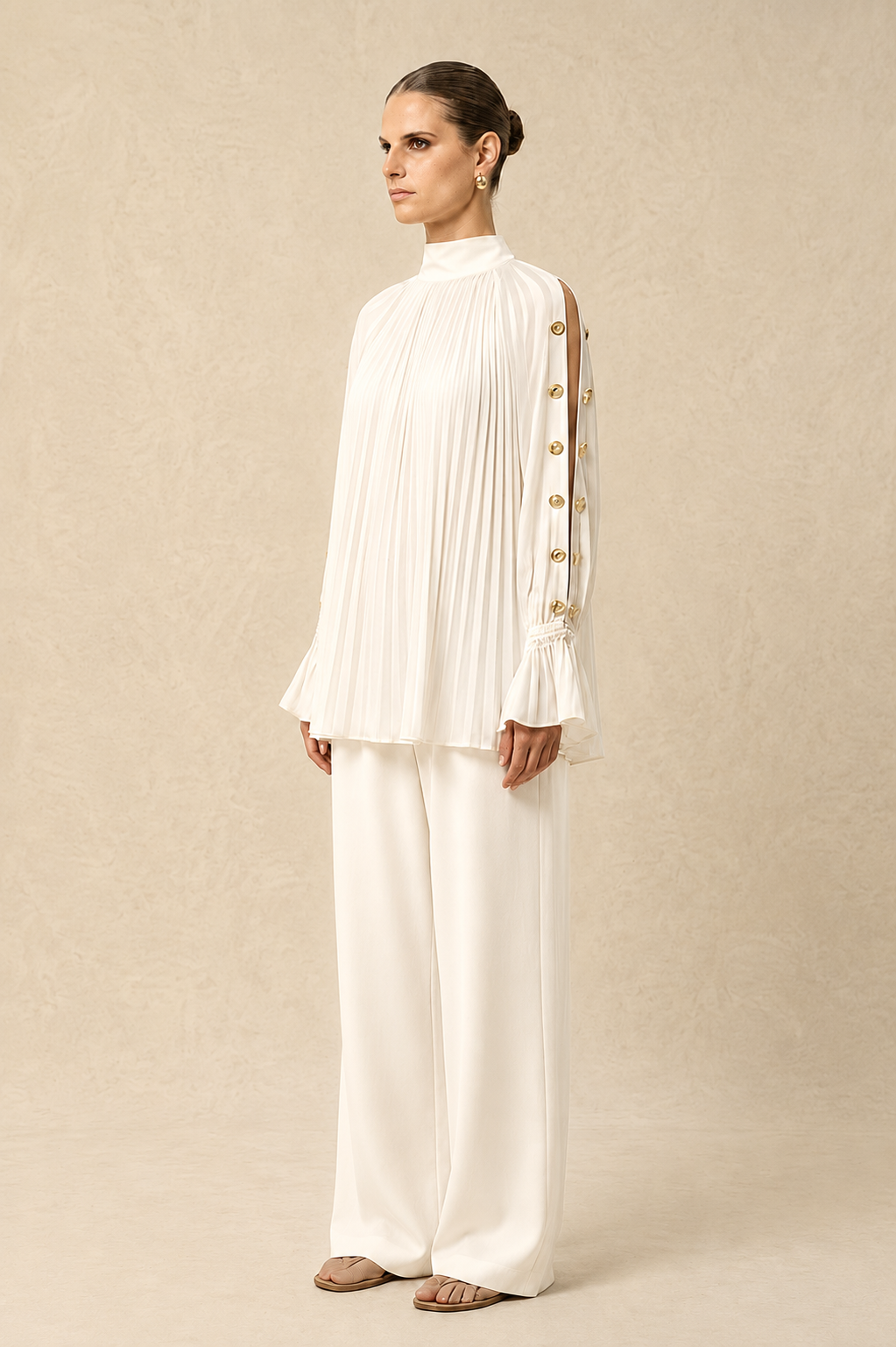 Ivory White Halter Neck Co-ord Set