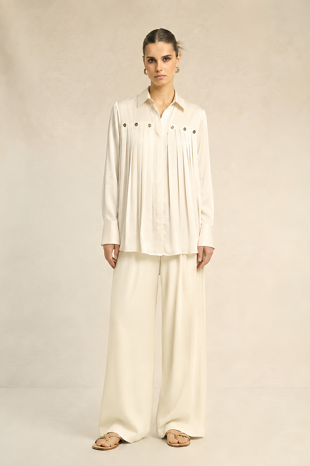 Ivory White Gather Co-ord set