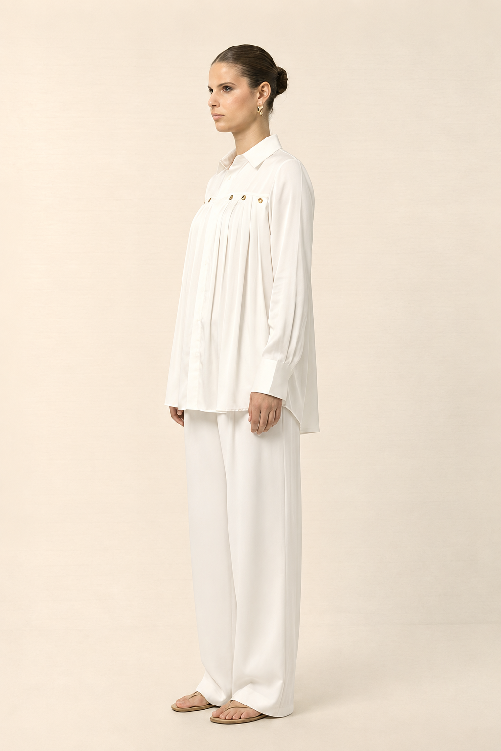 Ivory White Gather Co-ord set