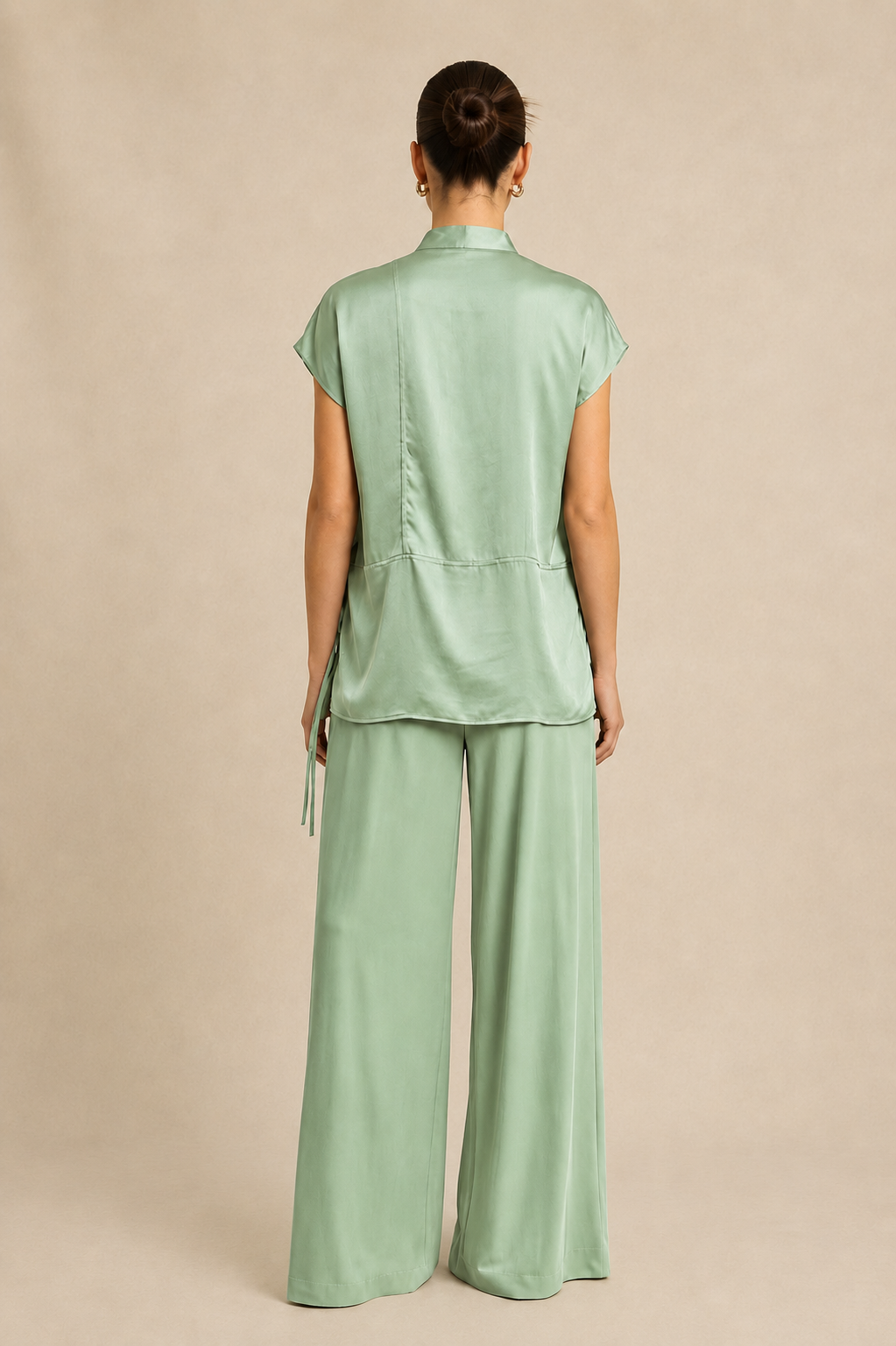 Ash Green Crew Neck Co-ord set