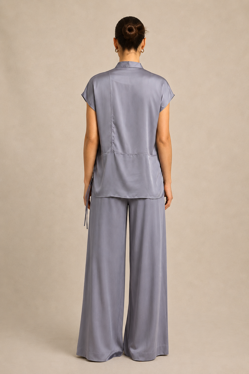Steel Grey Crew Neck Co-ord set
