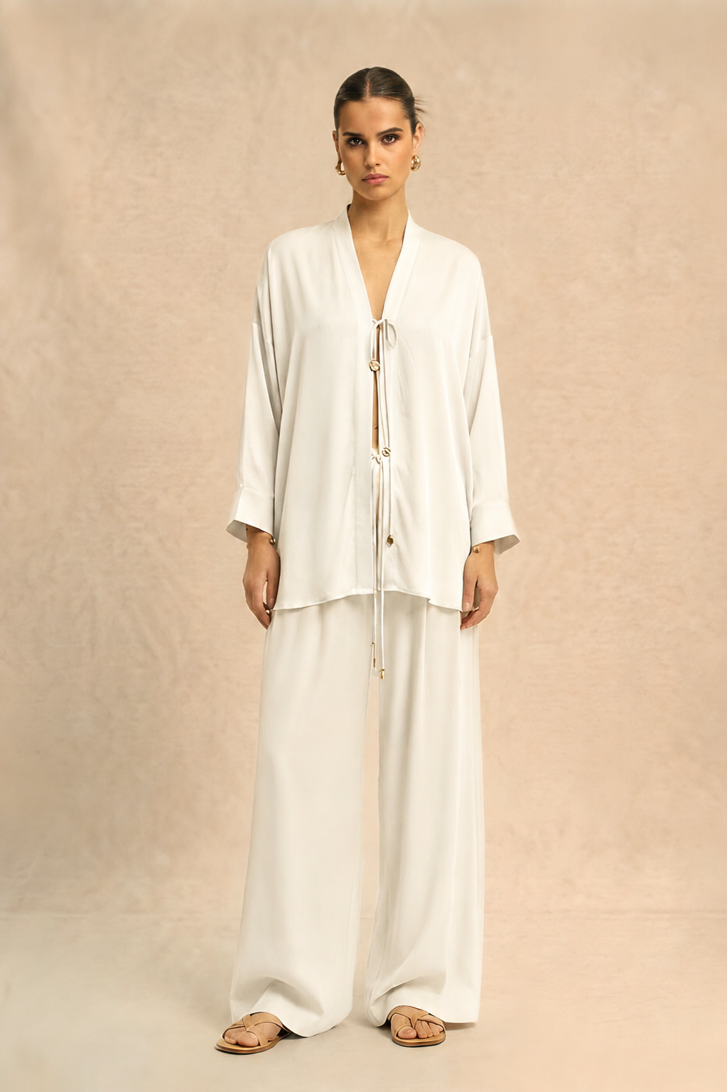 Ivory White Loop Co-ord set
