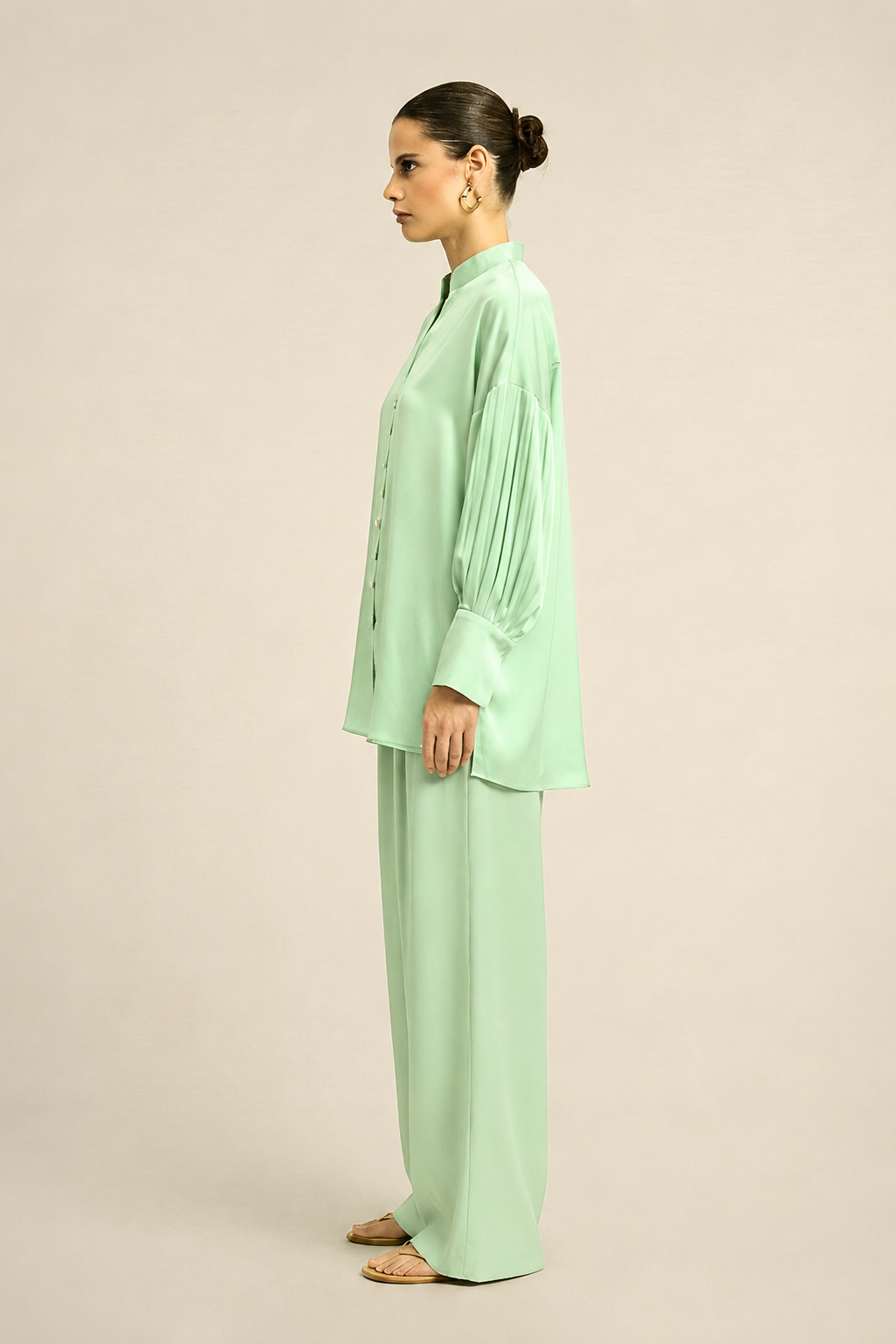 Ash Green Kaftan Co-ord set