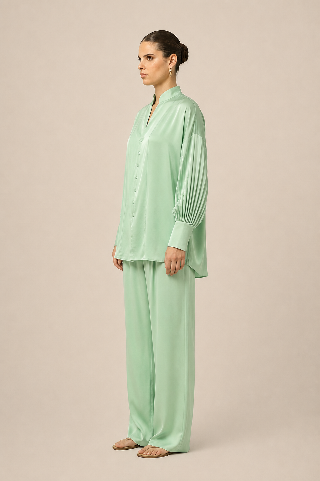 Ash Green Kaftan Co-ord set