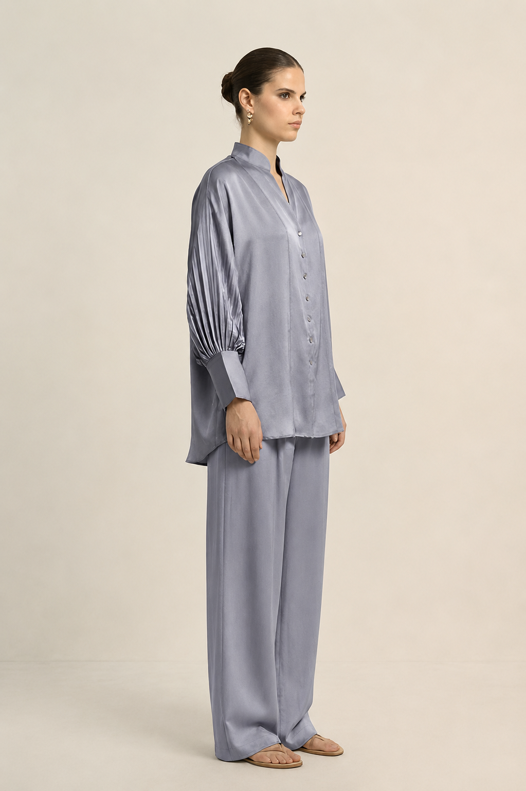 Steel Grey Kaftan Co-ord set
