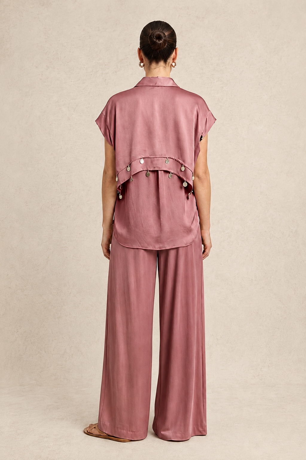 Brick Red Coin Flap Co-ord set