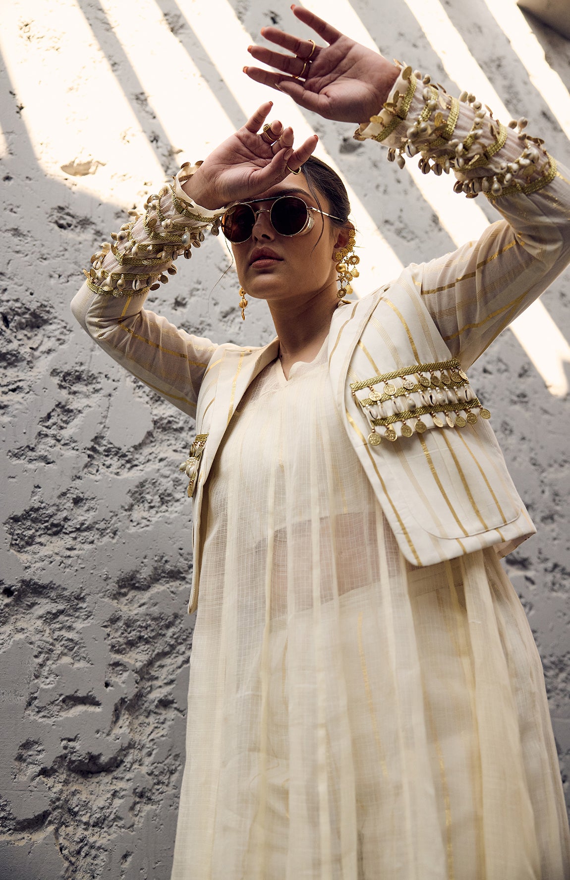 DEVI DRAPE IVORY 4 PIECE SET