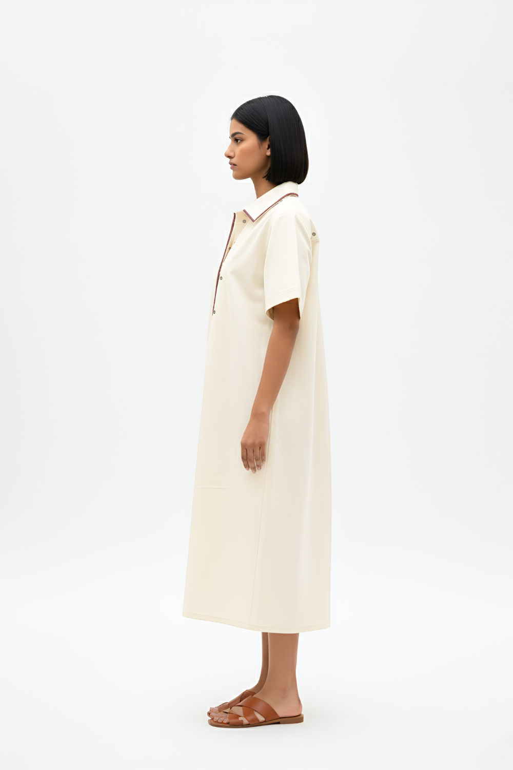 Ivory-Tuscan Red Shirt Dress