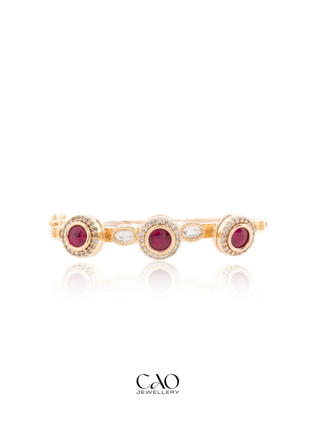 Crimson Orbit Bracelet