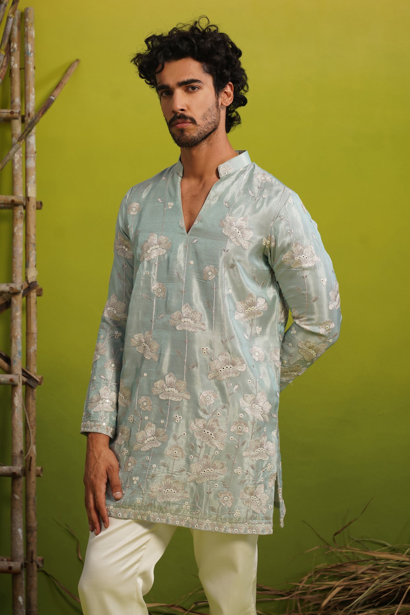 VAYUN SKY BLUE SHORT KURTA SET