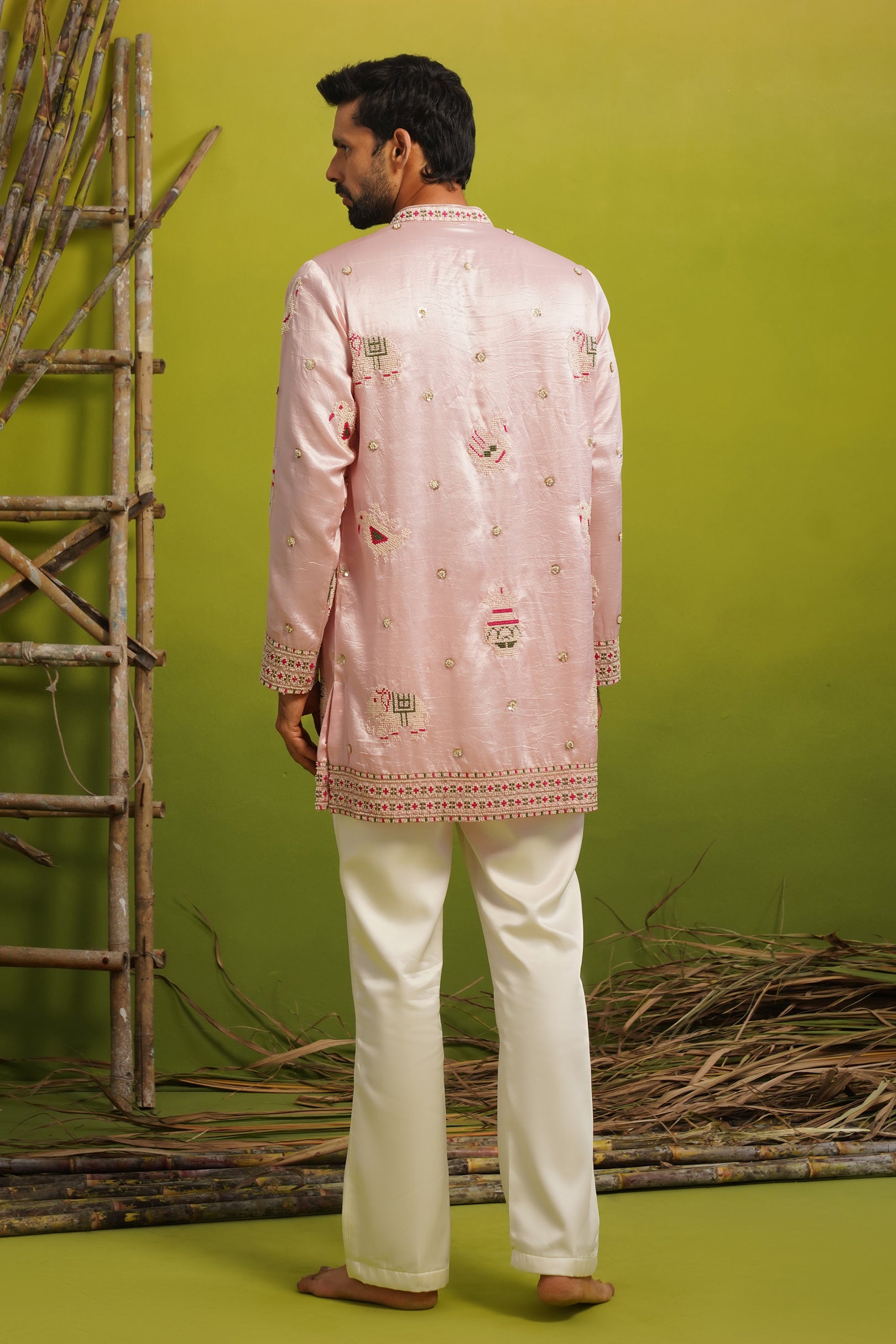 VEDANSH PINK SHORT KURTA SET