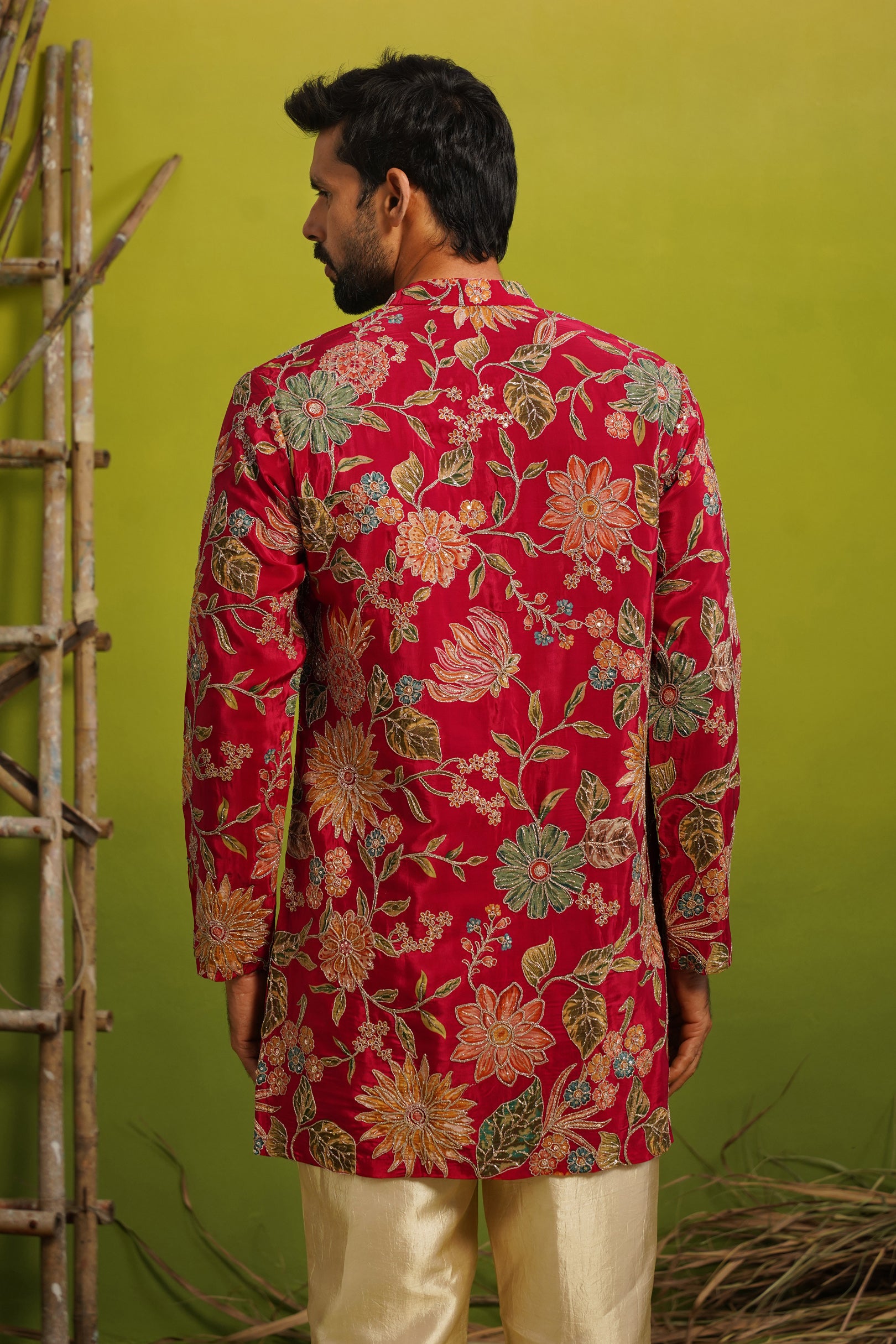 SAHAR HOT PINK SHORT KURTA SET