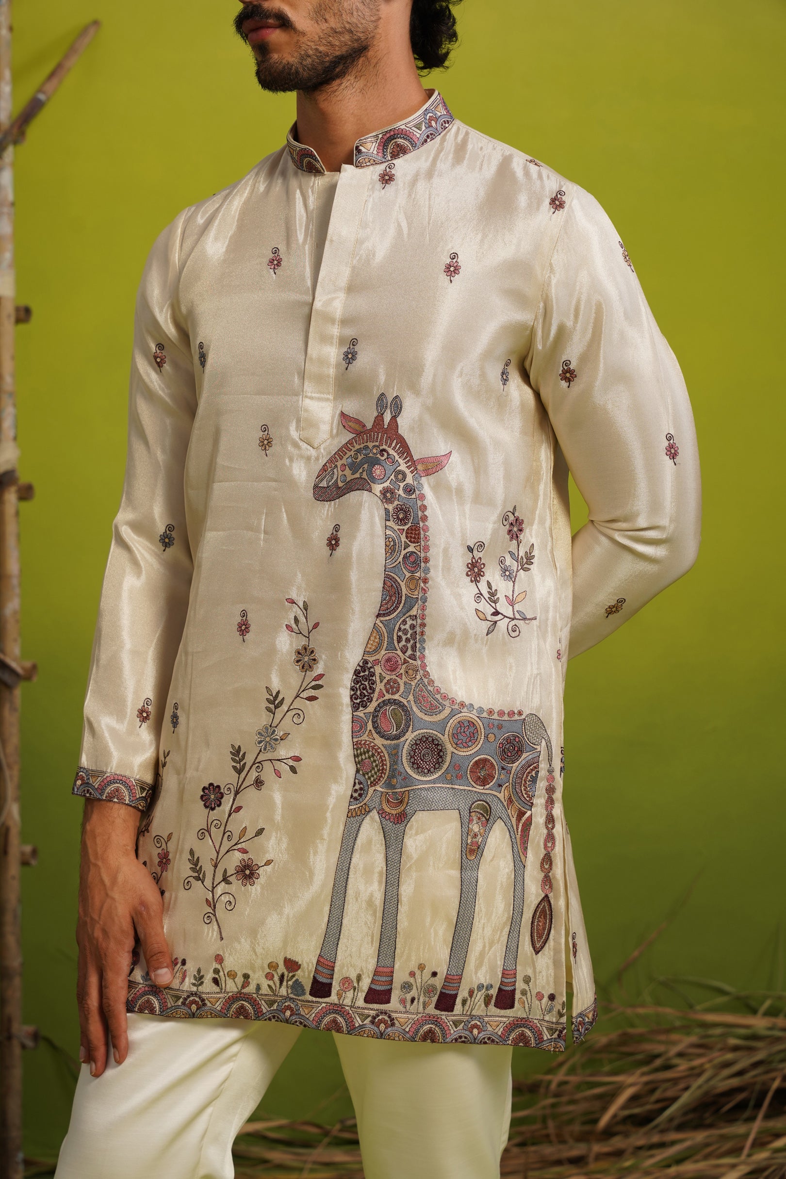 SAFARI IVORY SHORT KURTA SET