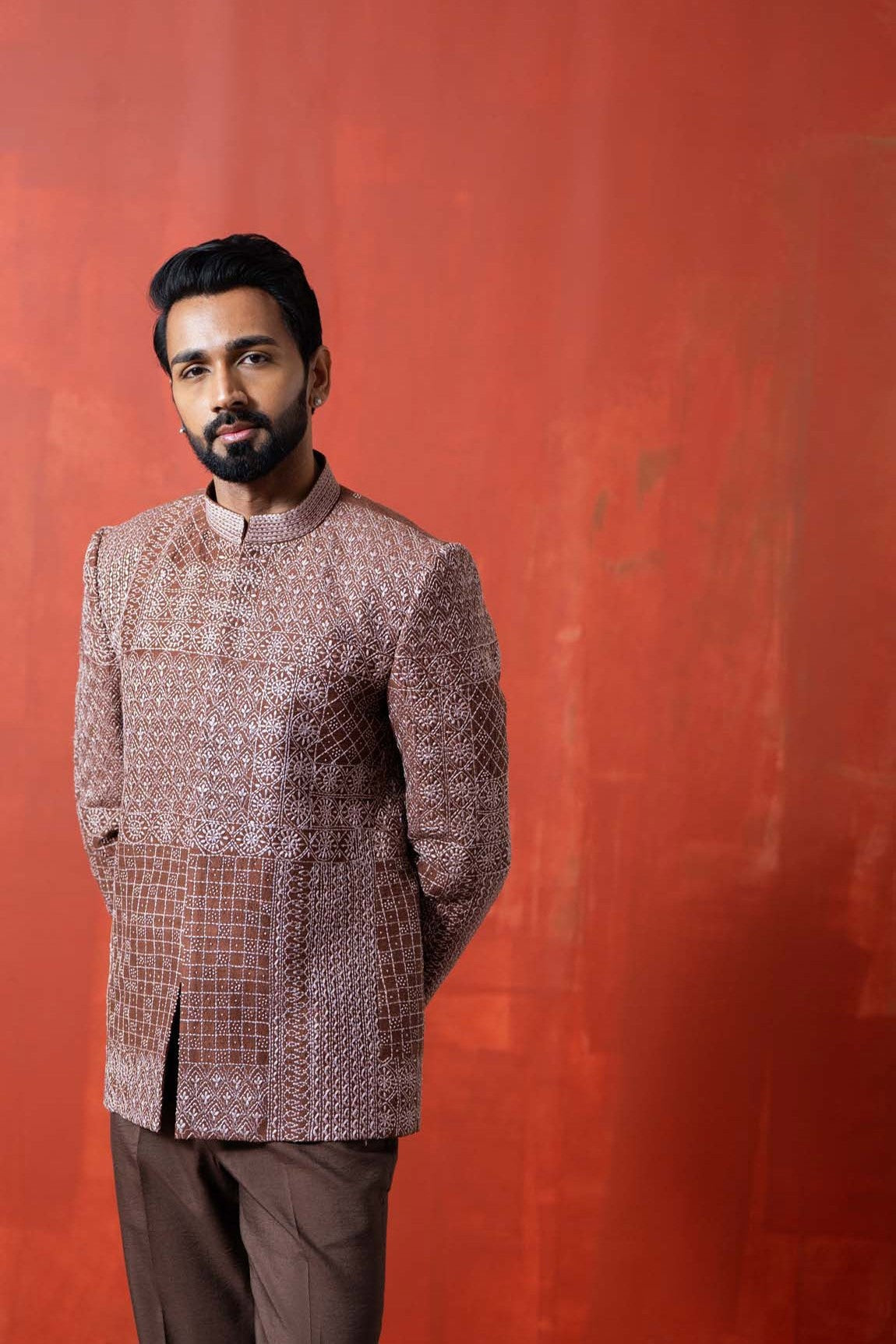 Brown Kantha