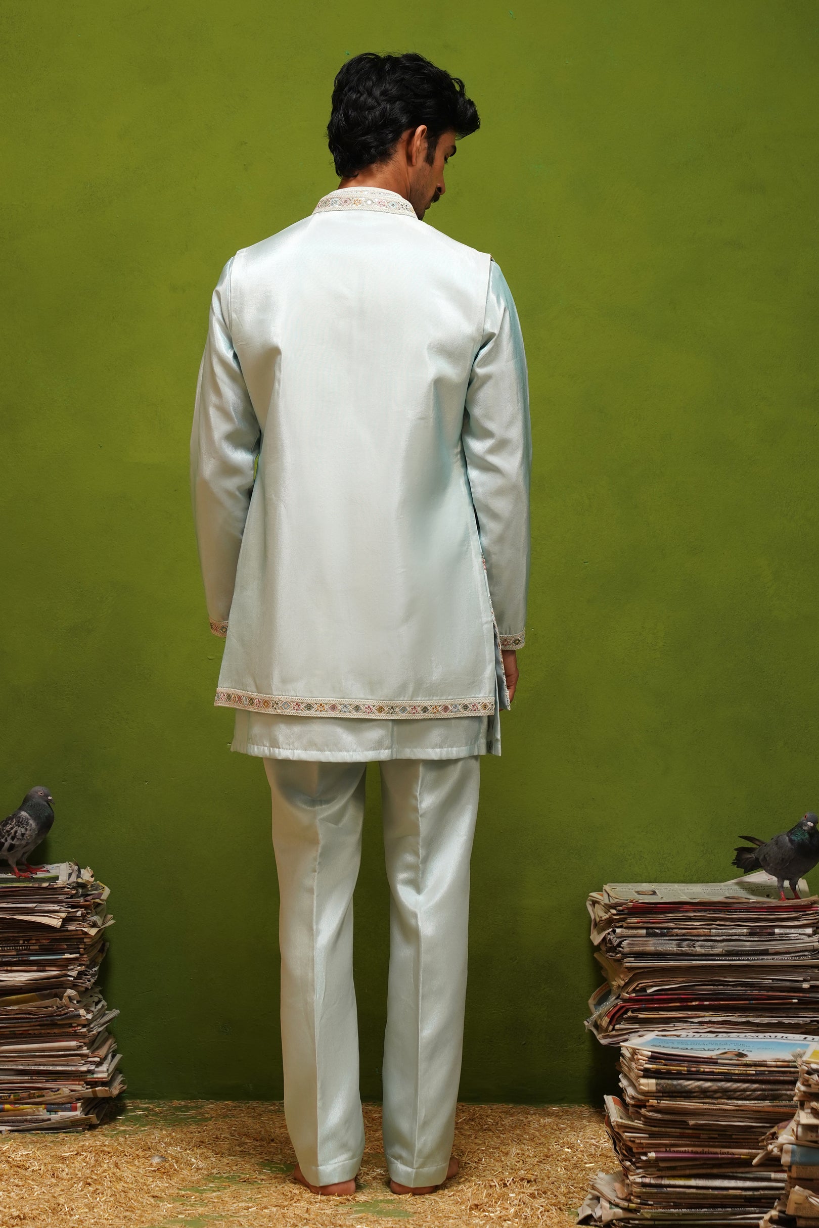 KIAAN SKY SHORT KURTA JACKET SET