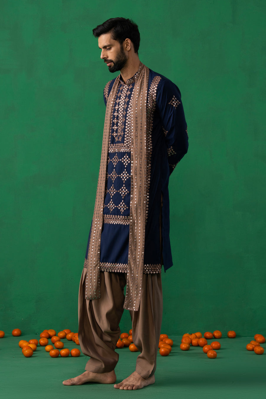 DARPAN NAVY BLUE KURTA SET