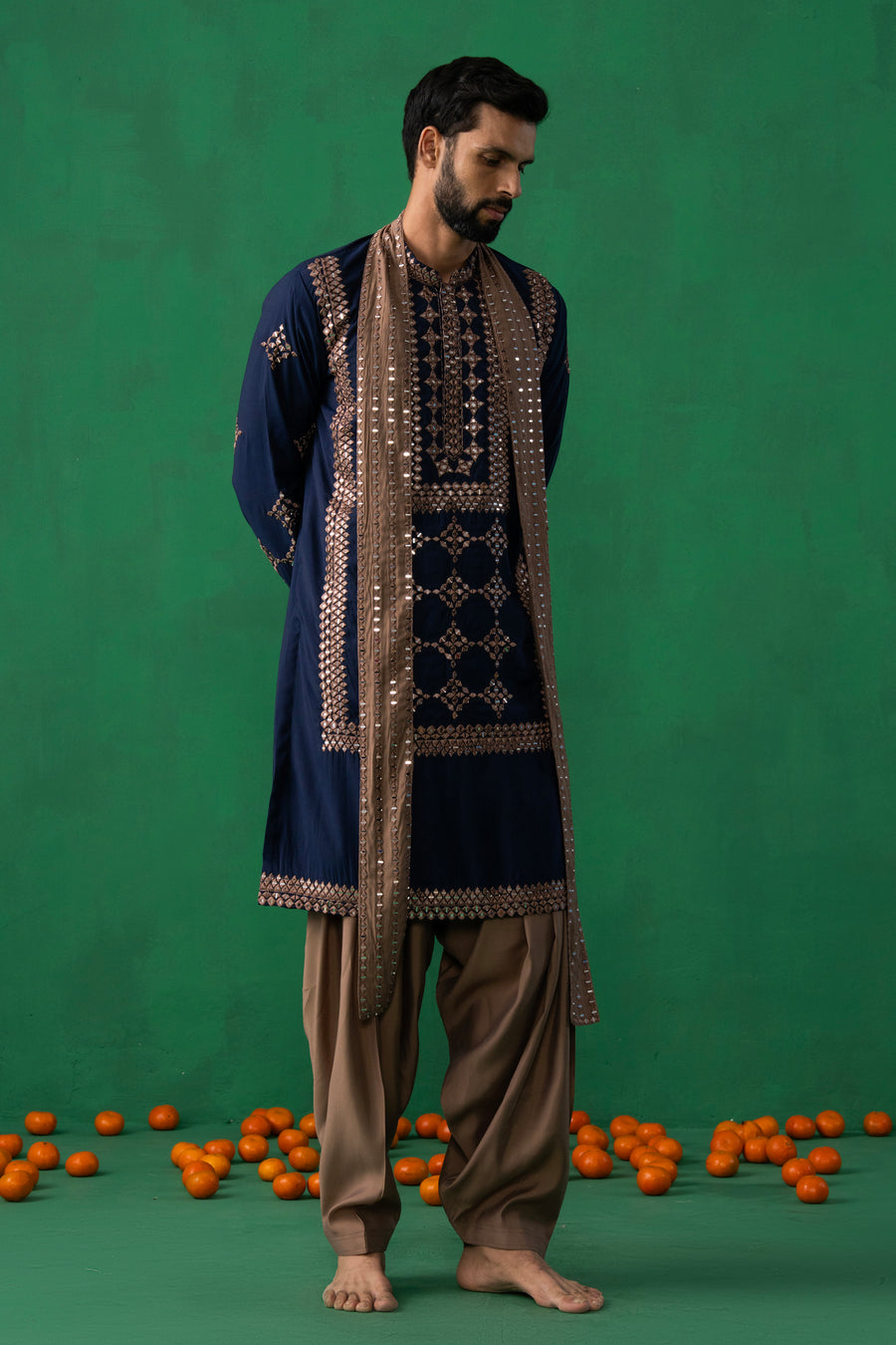DARPAN NAVY BLUE KURTA SET