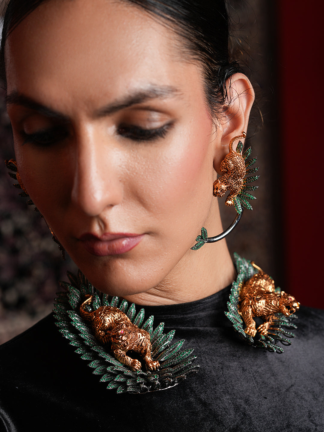 Premium Green Panther Necklace