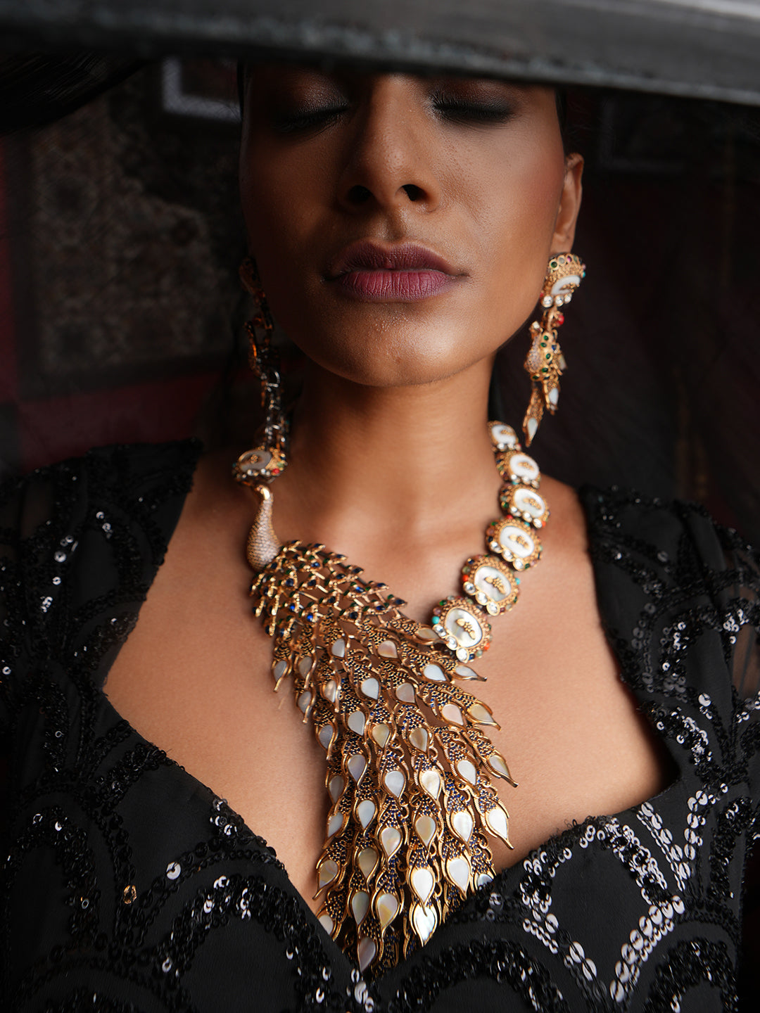 Premium Long Peacock Necklace