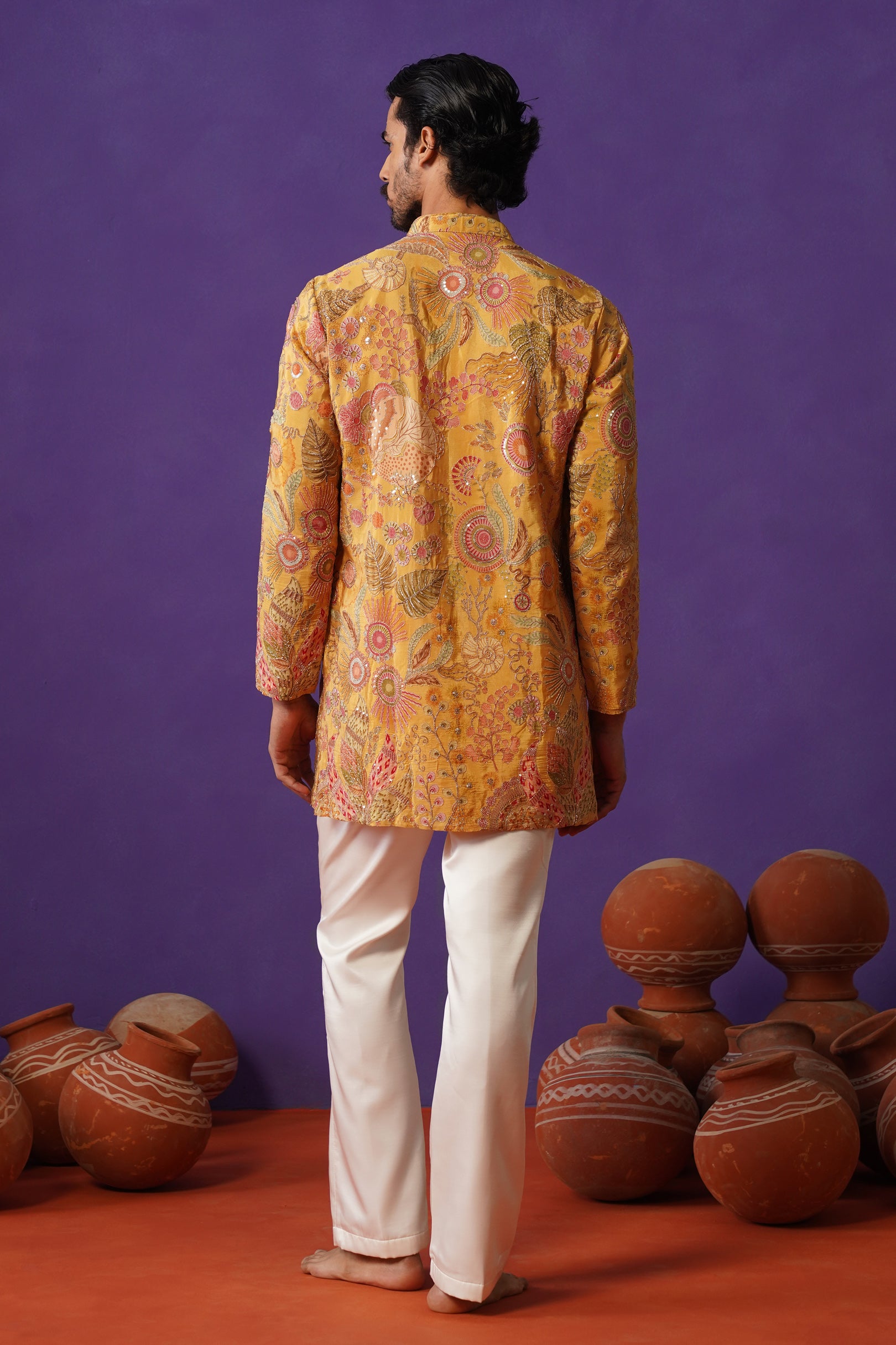 IVAAN HALDI SHORT KURTA SET