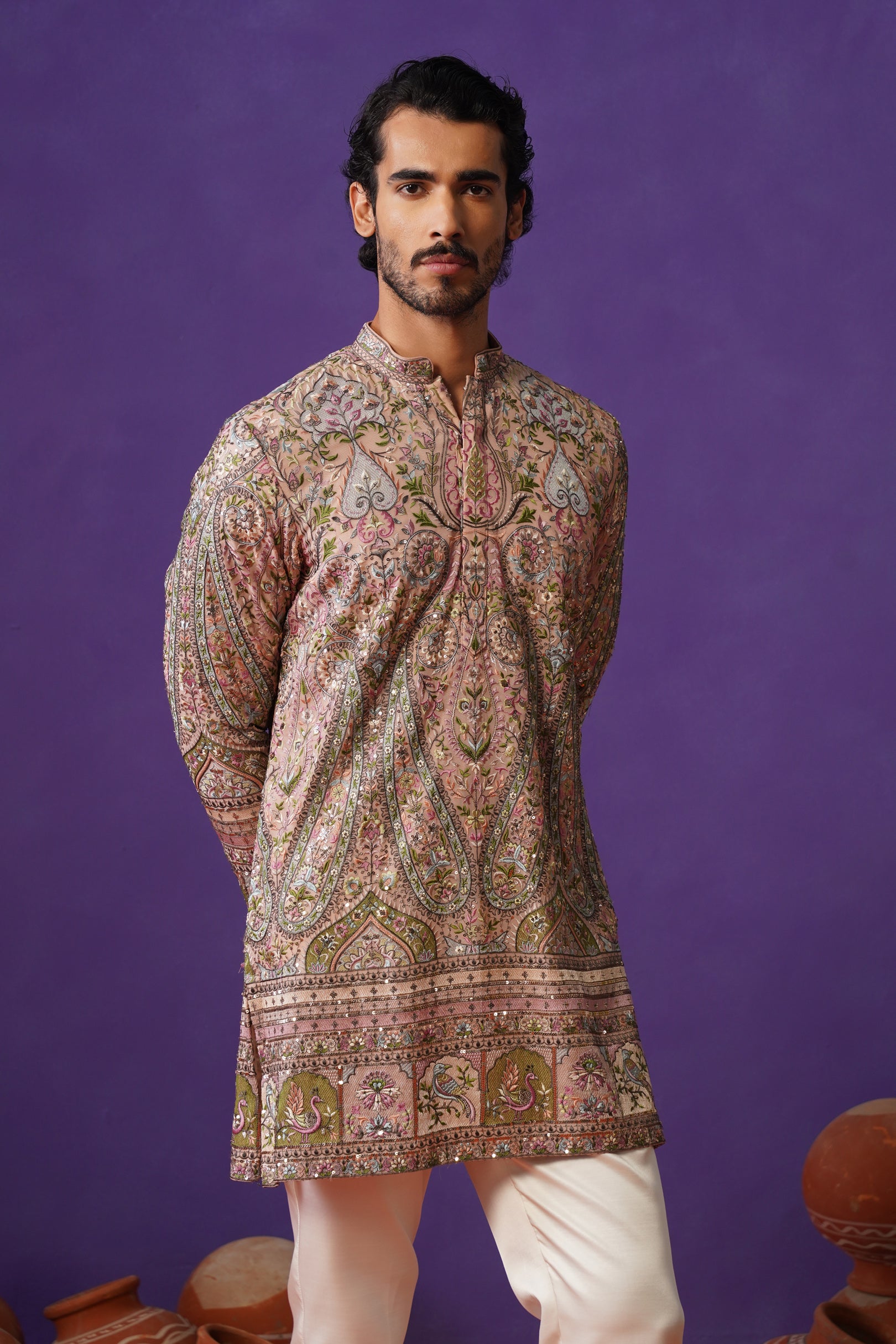GULMARG PINK SHORT KURTA SET