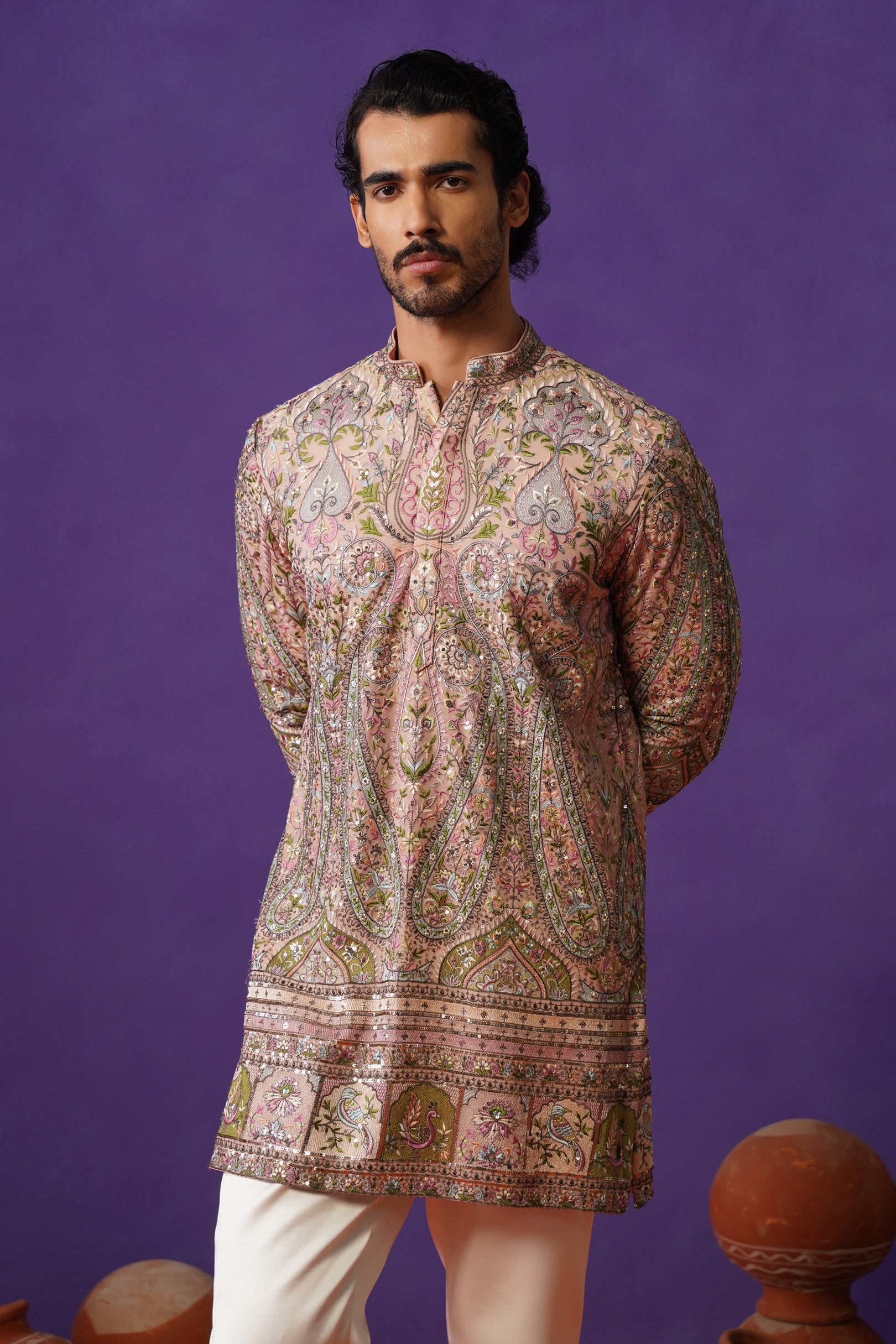 GULMARG PINK SHORT KURTA SET