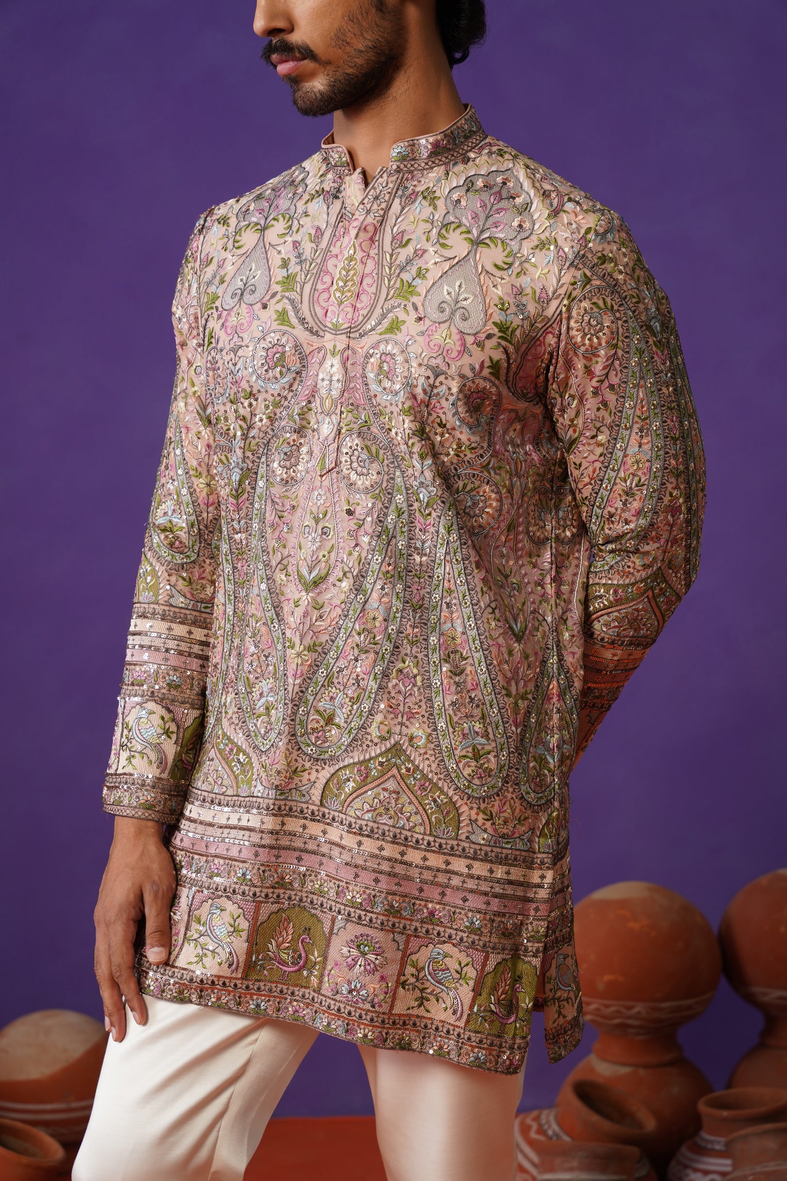 GULMARG PINK SHORT KURTA SET