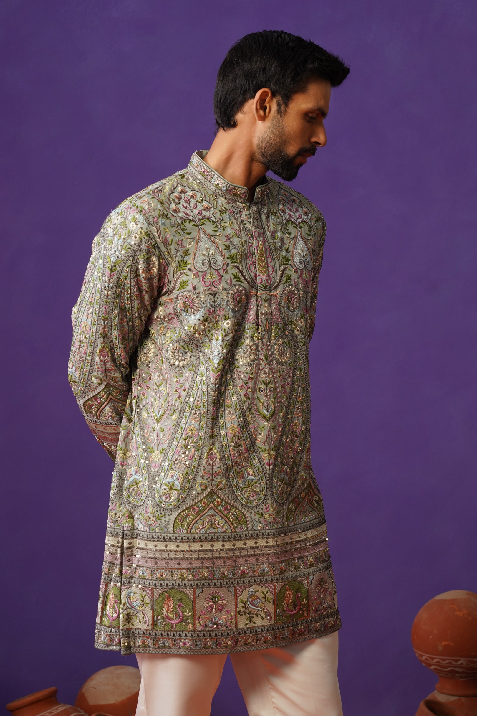 GULMARG GREEN SHORT KURTA SET