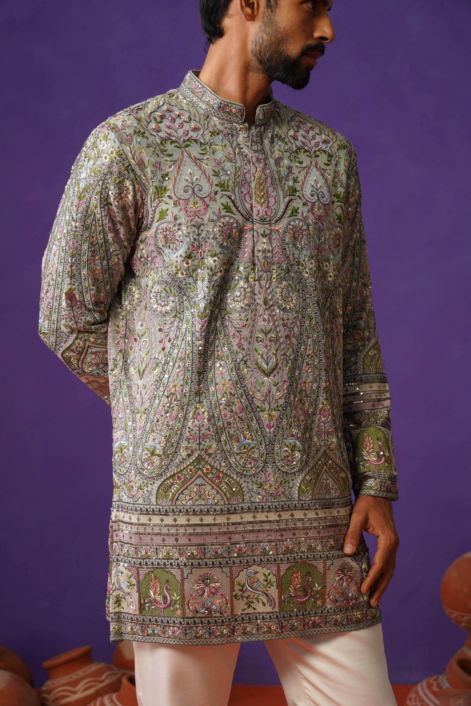 GULMARG GREEN SHORT KURTA SET