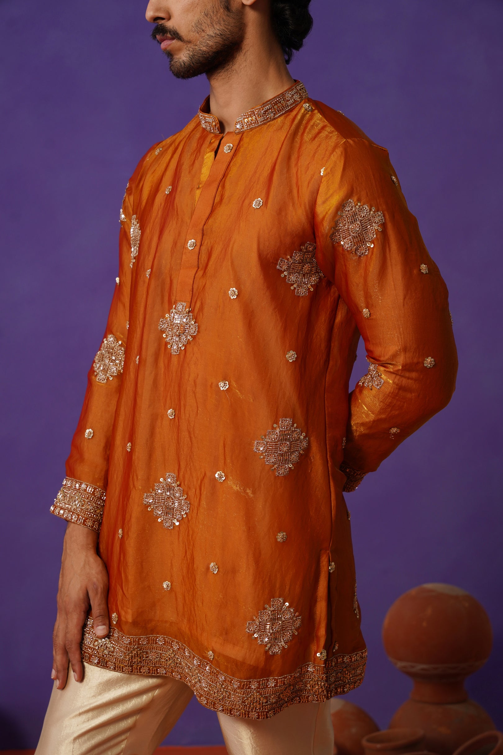 FIZA MUSTURD SHORT KURTA SET