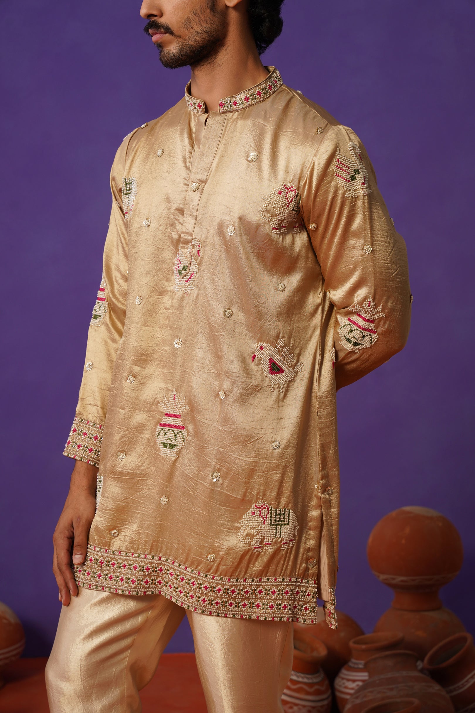 VEDANSH CHIKU SHORT KURTA SET