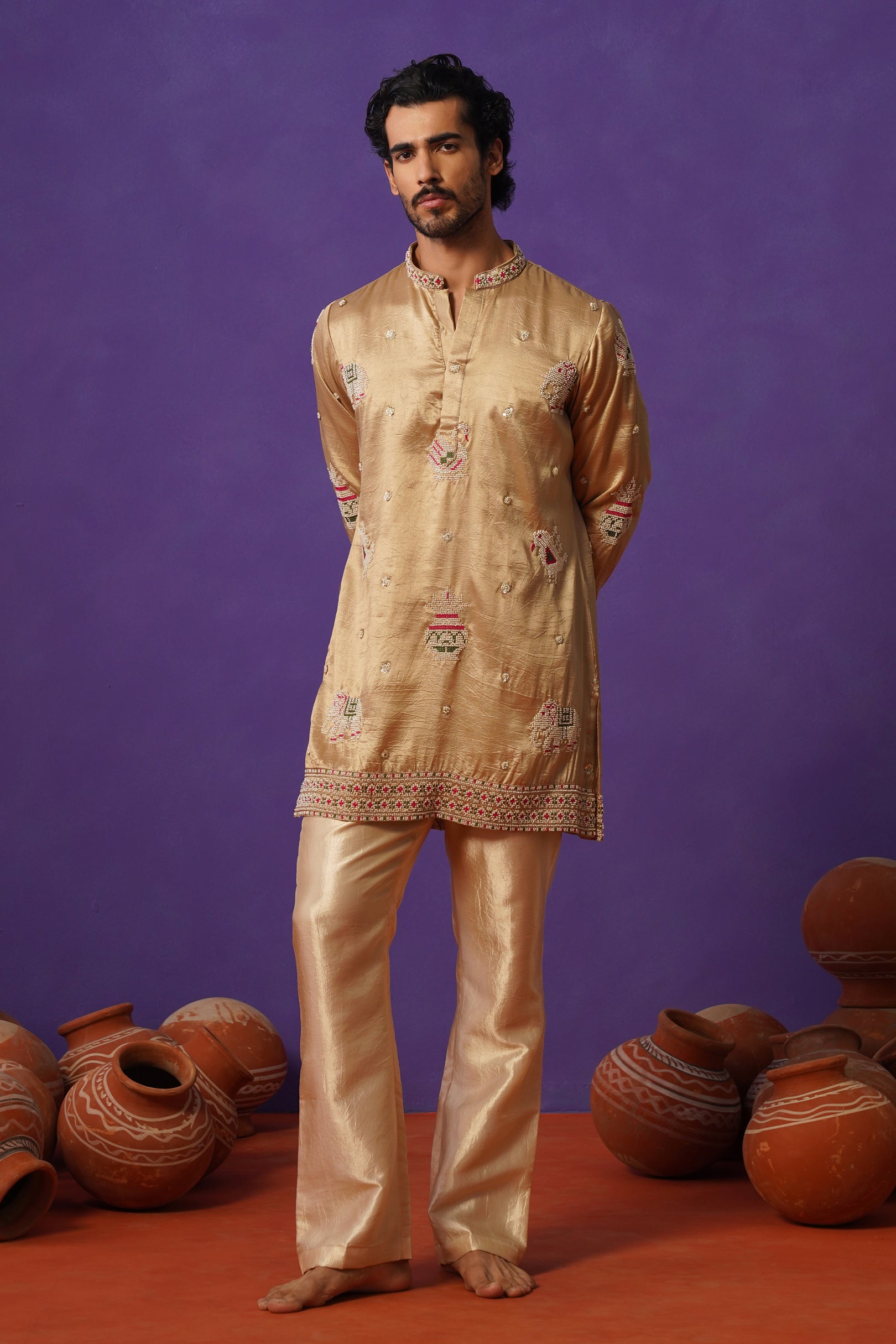 VEDANSH CHIKU SHORT KURTA SET