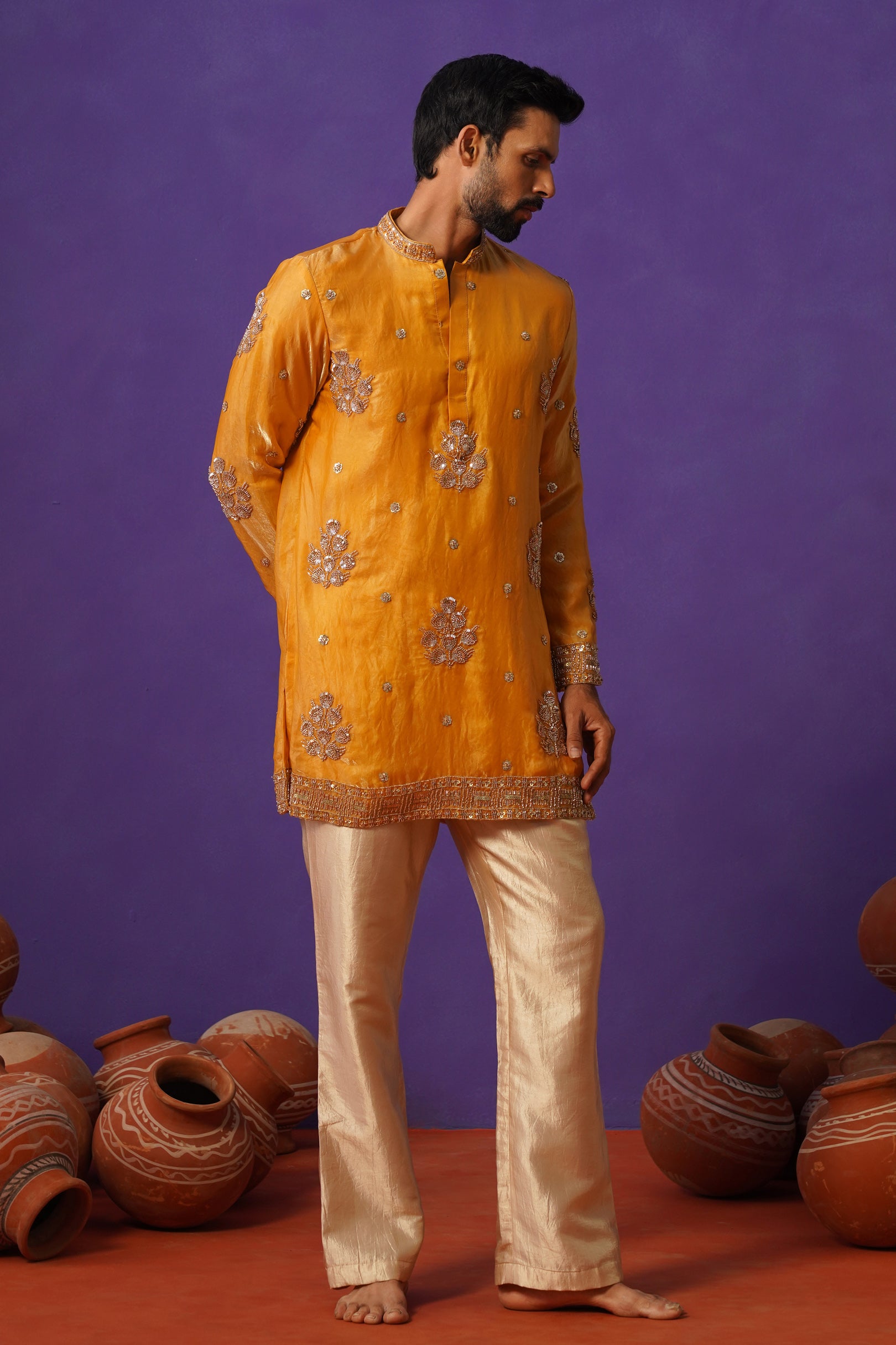 TAJ HALDI SHORT KURTA SET