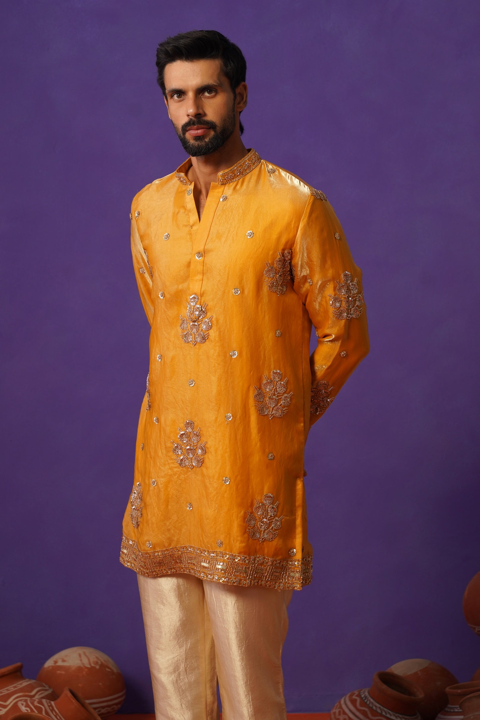 TAJ HALDI SHORT KURTA SET