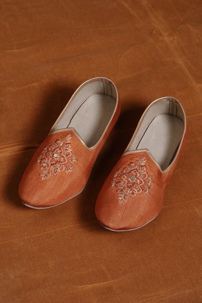 RUST MATKA SILK EMBROIDERED SHERWANI KURTA CHURIDAR SET