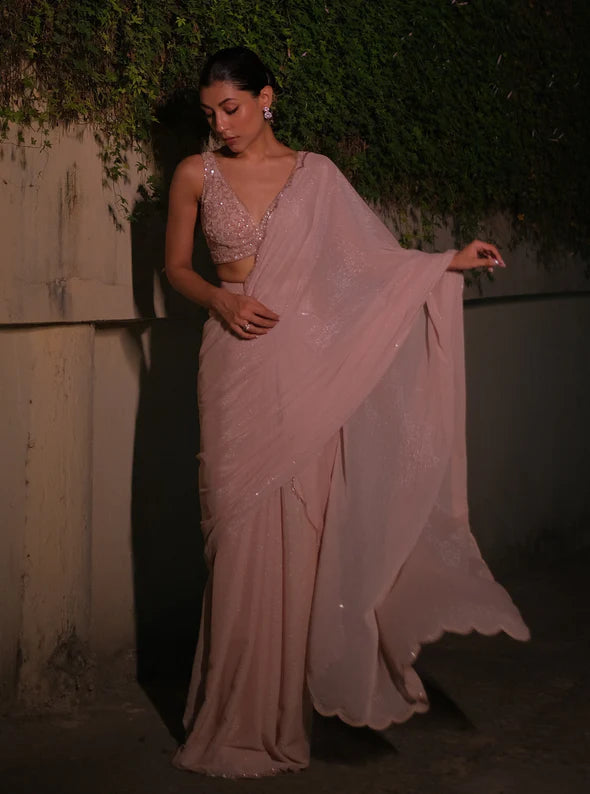Magnolia Draped Saree Set