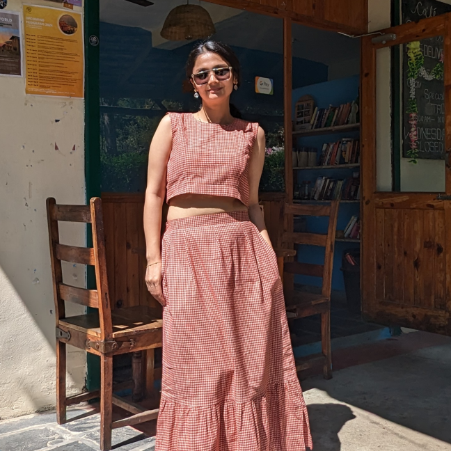 Gunkali – Contemporary Skirt & Top Set | Naturally Dyed | Organic Cotton