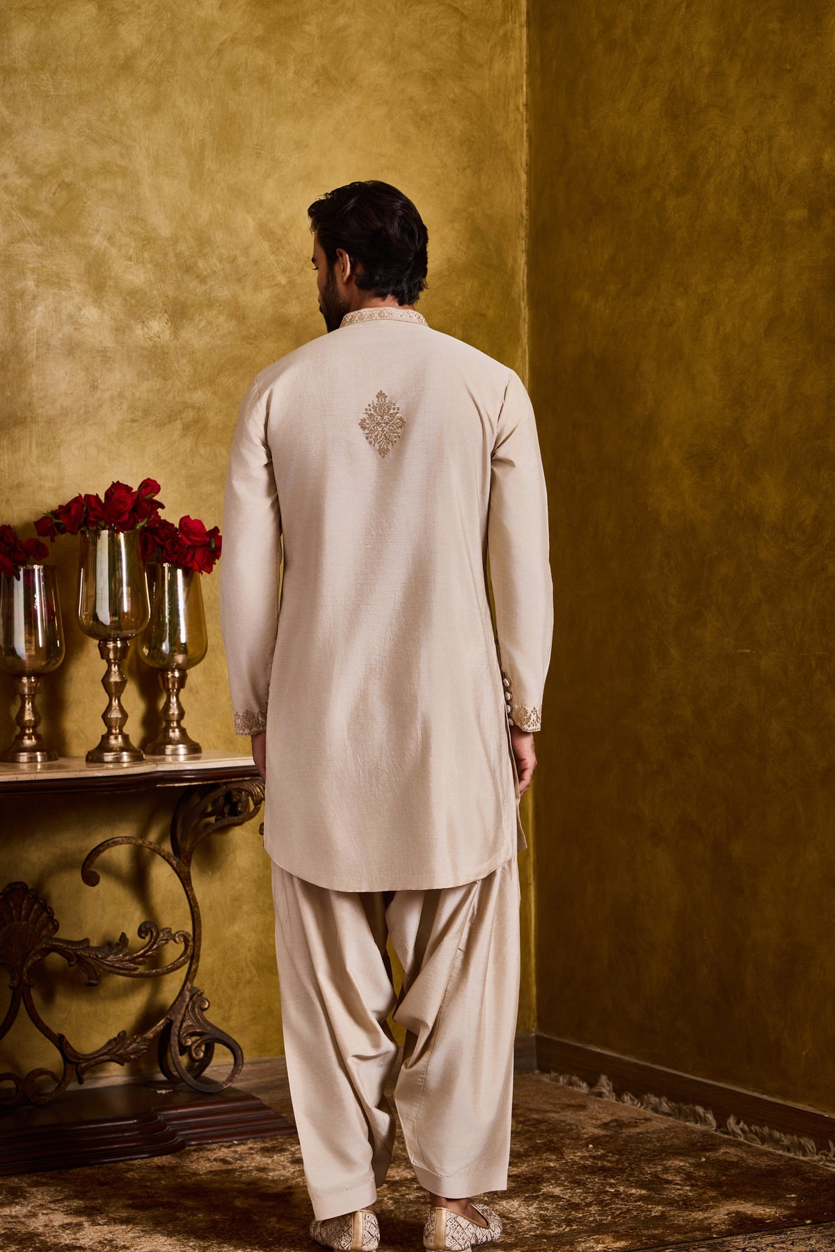 Beige Kurta Patiala Salwar Set
