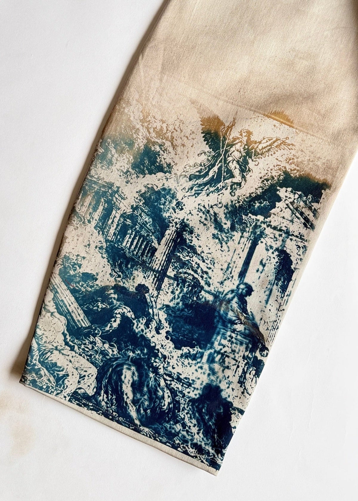 Fallen Seraph - Handmade Sunprinted Barrel Denim