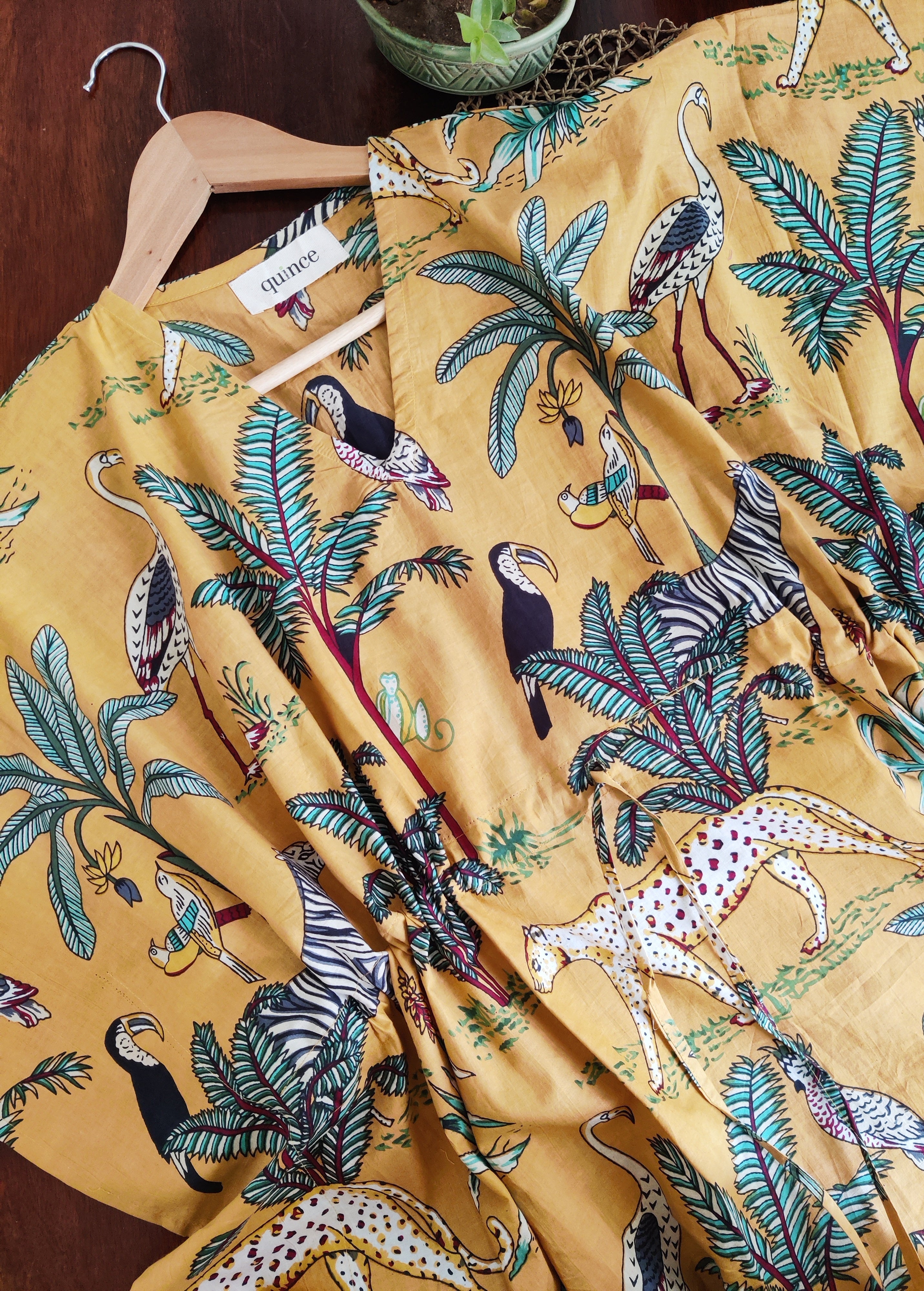 Jungle Joy Kaftan -Mustard