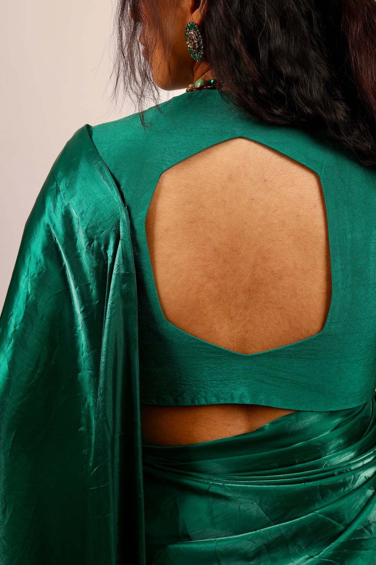 Green saree with blouse