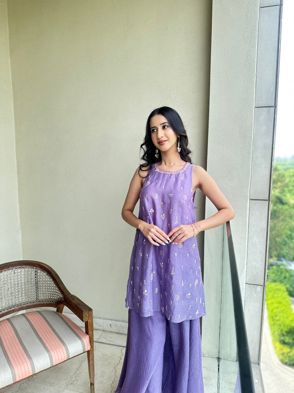 Lilac Sharara Set