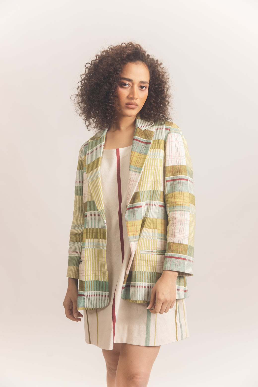 Checkered Jacket set