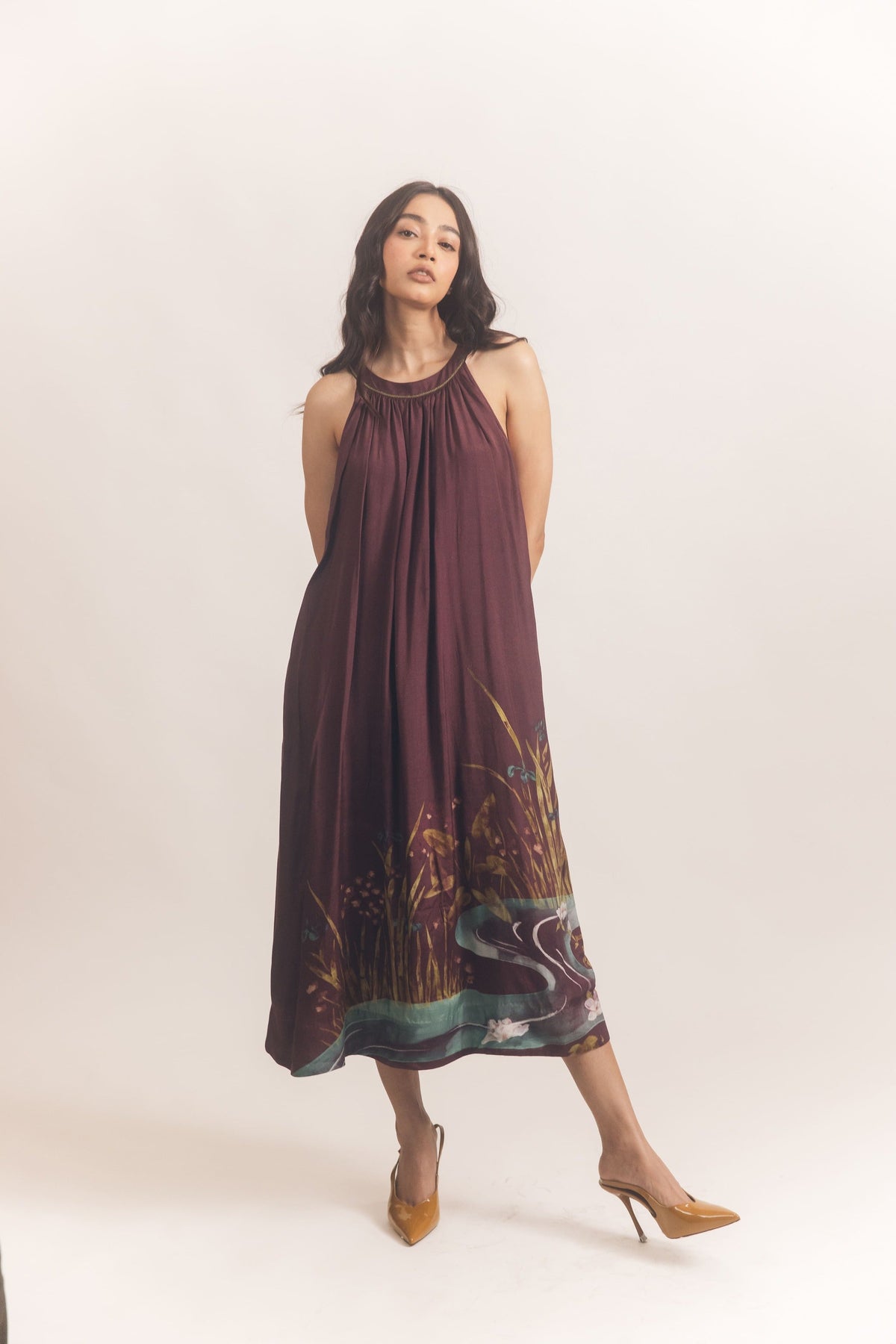 Malaiya dress wine
