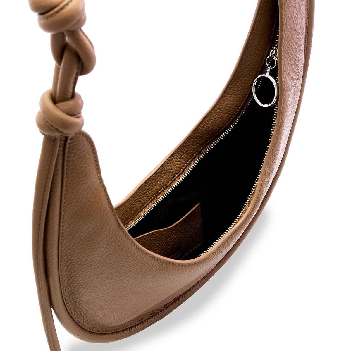 INA CURVE SLING BAG PEBBLE BROWN