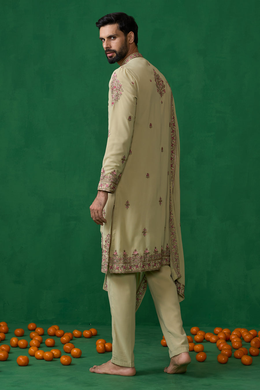 MOTIF GREEN KURTA SET