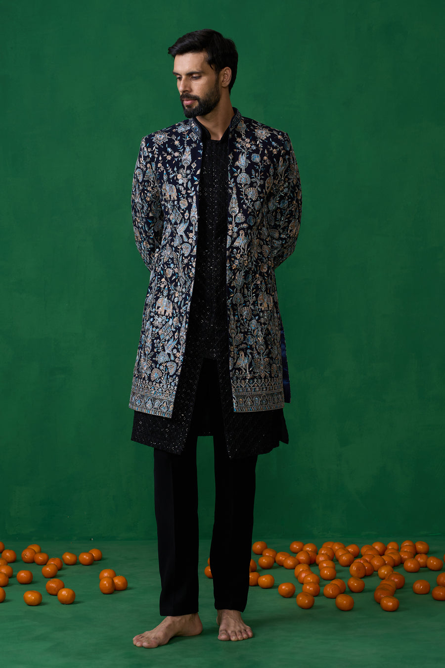 GARDEN NAVY BLUE INDOWESTERN SET