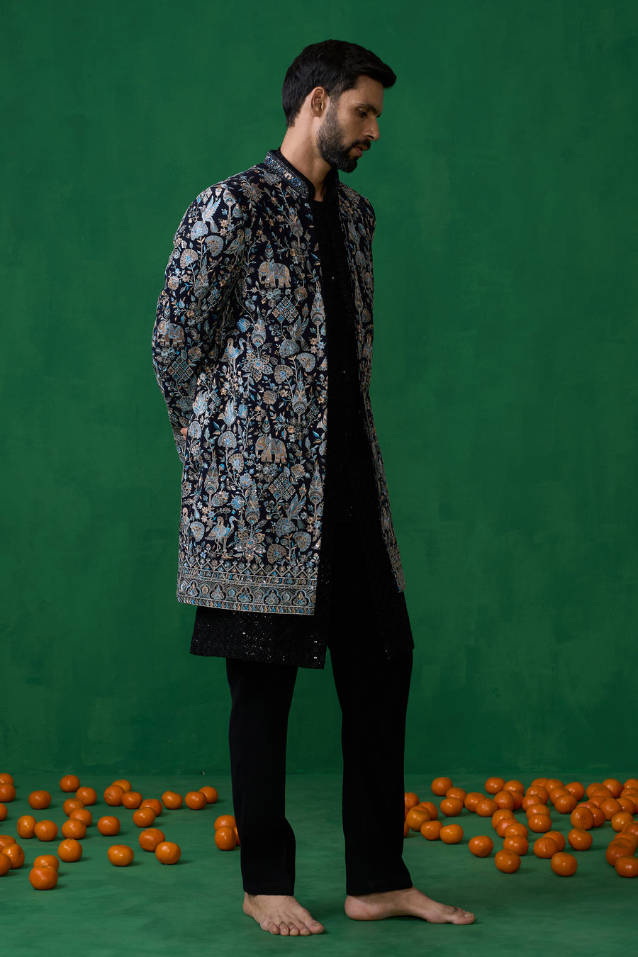 GARDEN NAVY BLUE INDOWESTERN SET